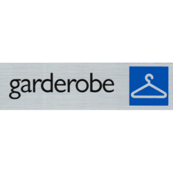 Garderobe - Aluminium look zelfklevend deurbordje